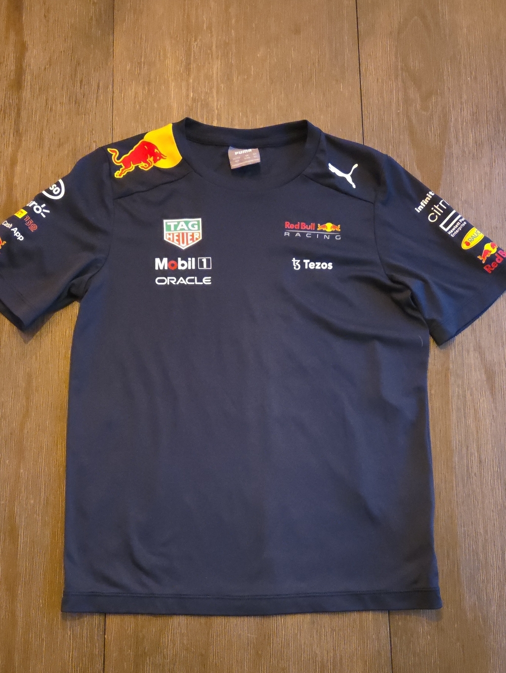 Puma Navy Blue Red Bull Racing F1 2022 Team Racing Shirt Sz Medium 11/12